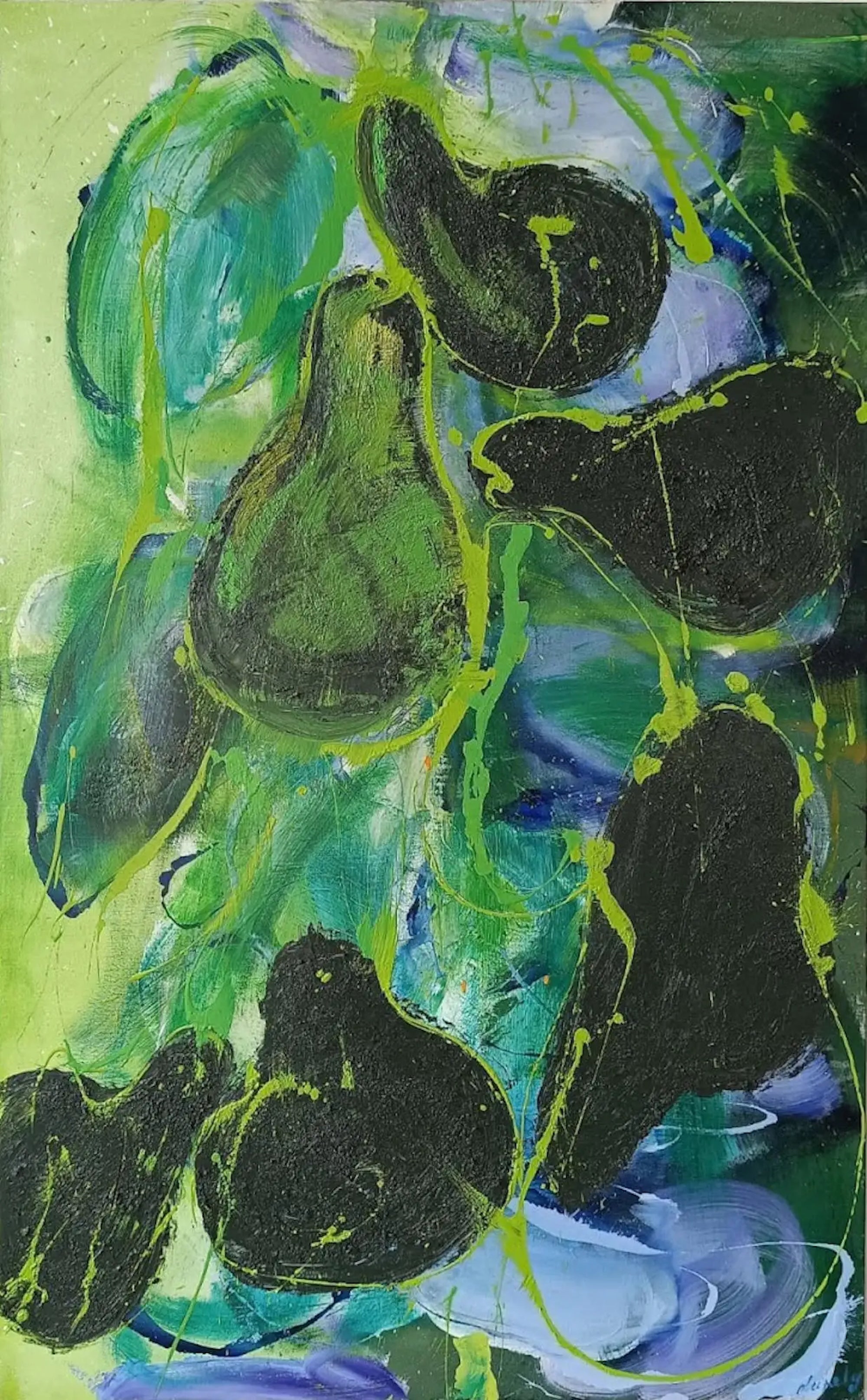 Conference Pears ist ein einzigartiges Gemälde in Öl auf Leinwand des zeitgenössischen Künstlers Christophe Dupety mit den Maßen 130 × 81 cm (51,2 × 31,9 in).
Das Kunstwerk ist signiert, wird ungerahmt verkauft und wird mit einem Echtheitszertifikat