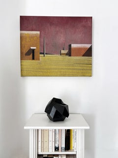 P-GELD par Ramon Enrich - Peinture géométrique de paysage, acrylique sur toile