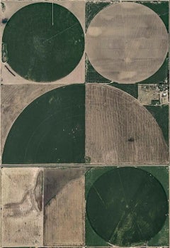 Circle Irrigation 10 di Bernhard Lang - Fotografia aerea astratta, Kansas