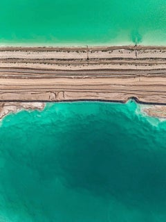 Baltic Lagoons 012 di Bernhard Lang - Fotografia aerea astratta, turchese
