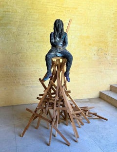 Modèle de maquette de dyslexie disloquée di Cécile Raynal - scultura in gres