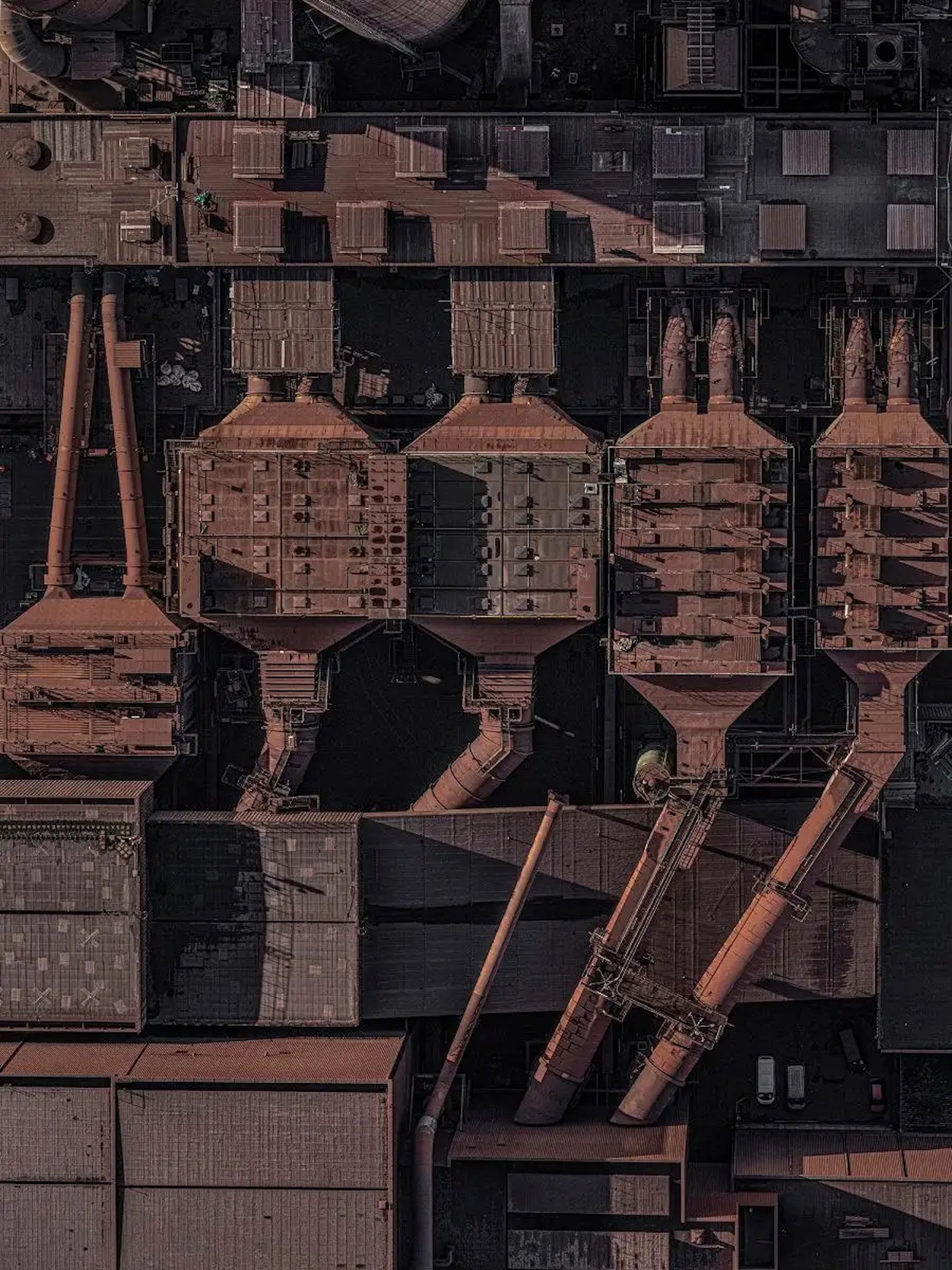Stahlwerk 014 de Bernhard Lang - Fotografía aérea, Alemania, zona industrial
