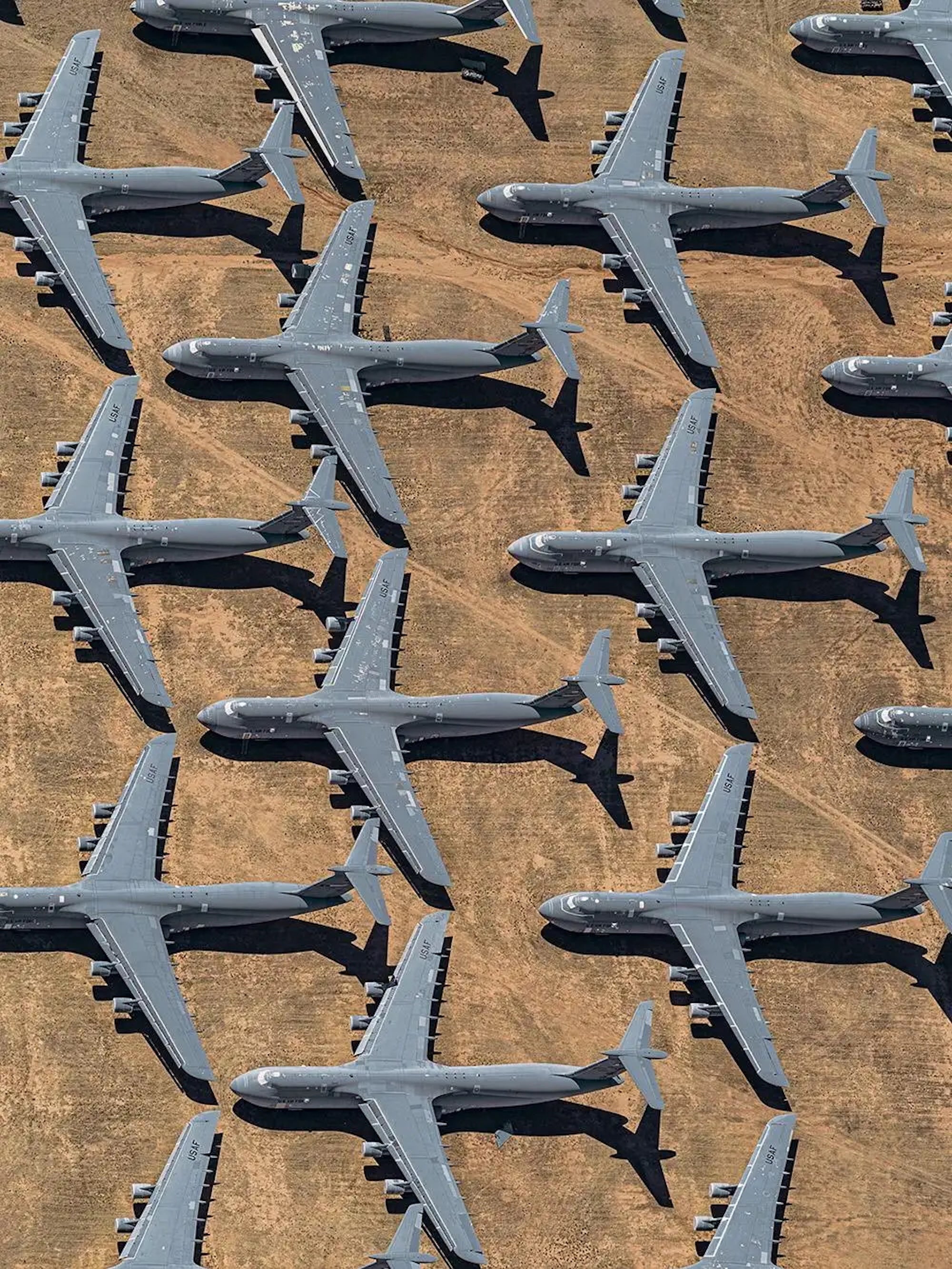 Boneyard 006 by Bernhard Lang - Aerial photography, planes, Air Force Base