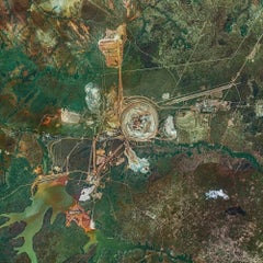 Miniere africane 007 di Bernhard Lang - Fotografia aerea astratta, ambiente