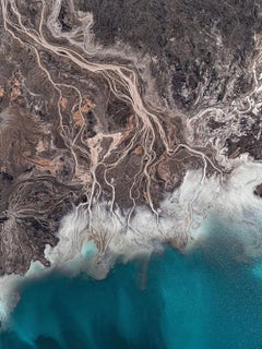 Baltic Lagoons 001 by Bernhard Lang - Aerial abstract photography, blue, grey