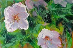 "Fiori di mela cotogna" di Christophe Dupety - Dipinto colorato, Flora, Arte contemporanea