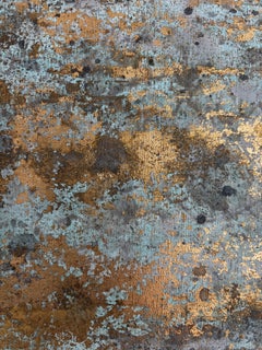 Abstraction 40.50-1 20 A & B - Contemporary Diptych Painting, Golden, Abstract