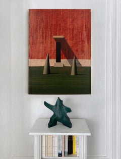 ROOD by Ramon Enrich - Geometric Architecture Painting, Red, Contemporary