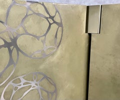 Two-Panel Lacquer and Titanium Screen by Frédérique Domergue, Limited Edition