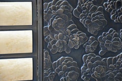 Floral Pattern by F. Domergue - Sculptural Bronze Cabinet, Limited Edition