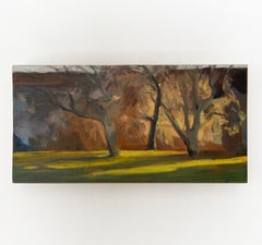 „Drei Kirschbäume“ von Valérie de Sarrieu – Ölgemälde, französische Landschaft