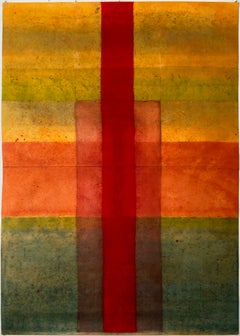 "Senza titolo LXXX" di Ferle - 78,7 in di altezza, pittura astratta, colori vivaci