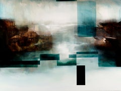 “Viaggiare senza muoversi IV” di Joachim van der Vlugt - Dipinto semi-astratto