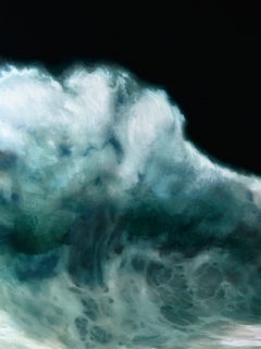 On Waves and Particles I by J. van der Vlugt - Semi-Abstract Painting, Waves