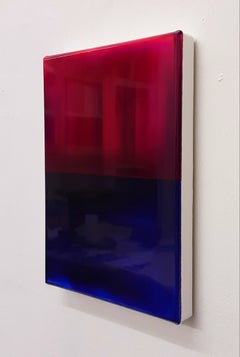„Contrapuntal Painting Study (3/25)“ von James Lumsden – Abstrakte Kunst, Blau & Rot