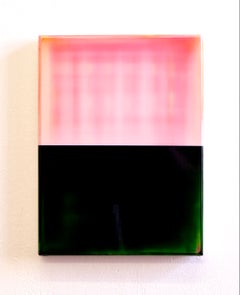 Contrapuntal Painting Study (12/25) by James Lumsden, Abstract Art, Green & Pink