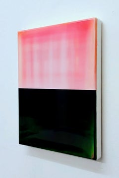 Contrapuntal Painting Study (12/25) by James Lumsden, Abstract Art, Green & Pink