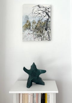 „Weeping Plum Tree II“ von Lumi Mizutani – Zeitgenössische Malerei im japanischen Stil