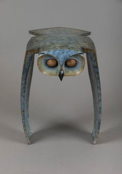 Hermès by Marie Louise Sorbac - Animal Bronze Sculpture, Owl