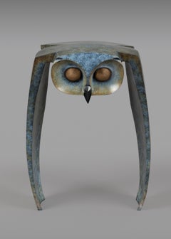 Hermès by Marie Louise Sorbac - Animal Bronze Sculpture, Owl