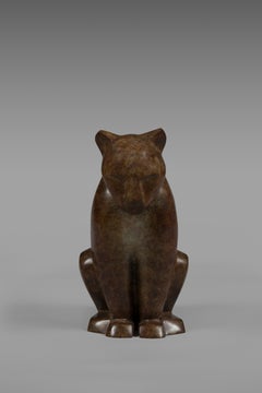 „Afrika“ von Marie Louise Sorbac – Tierbronze-Skulptur, Löwin