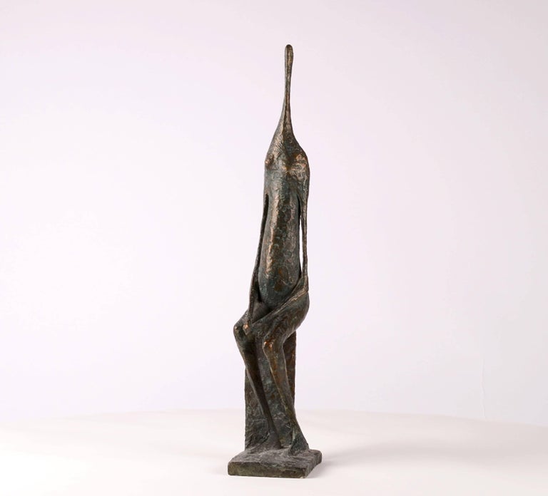 Seated Figure XII - Contemporary Bronze Sculpture 1