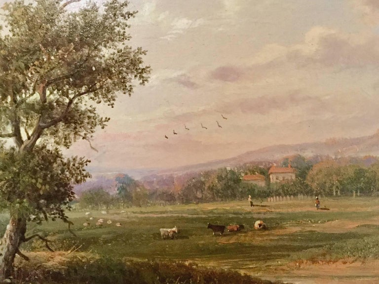 Edwin Buttery An English River Landscape Victorian 19th Century by