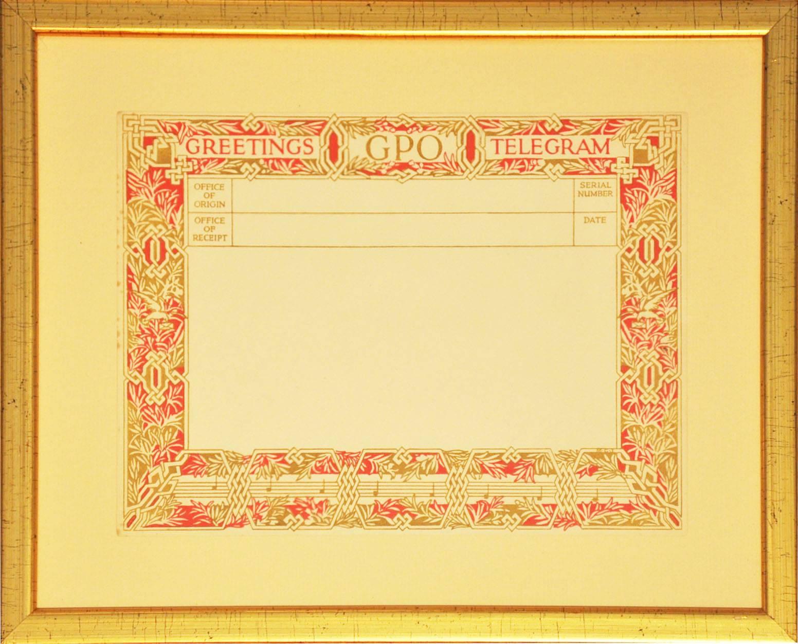 British Post Office Greetings Telegrams (1935-1978), nach diversen Künstlern