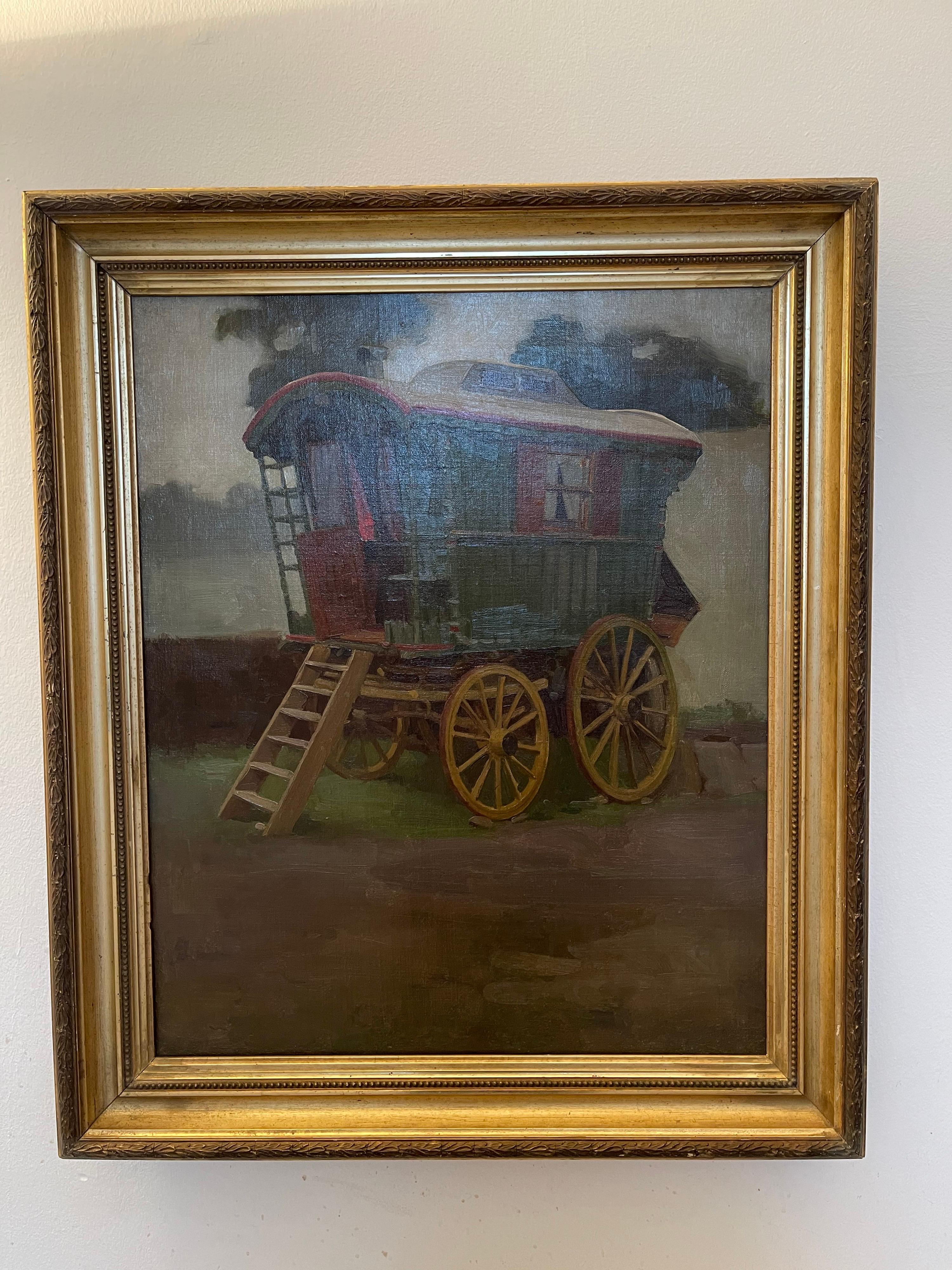 Der Zigeunerwohnwagen – Painting von Ralph Middleton Todd