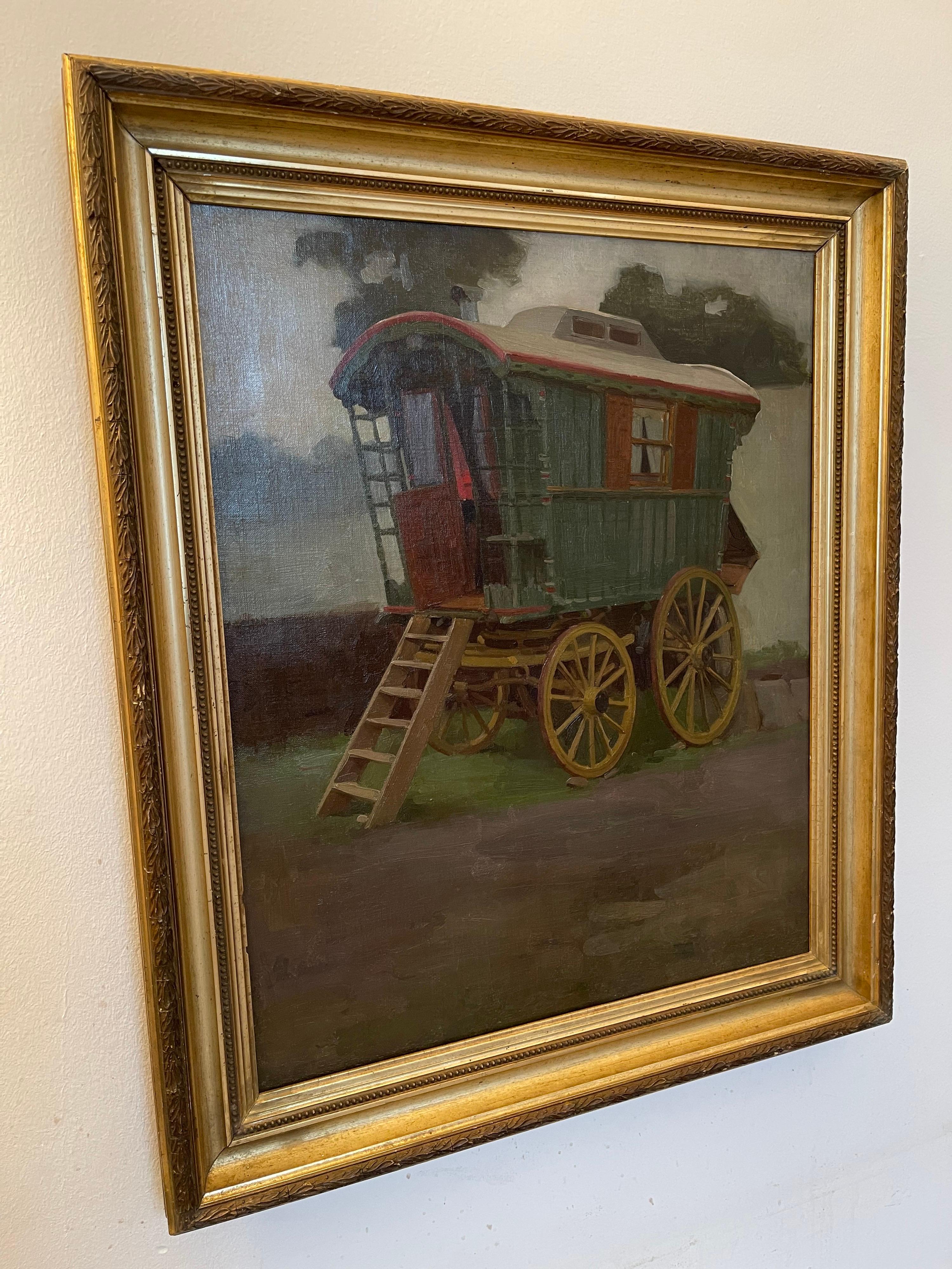 Der Zigeunerwohnwagen (Braun), Figurative Painting, von Ralph Middleton Todd