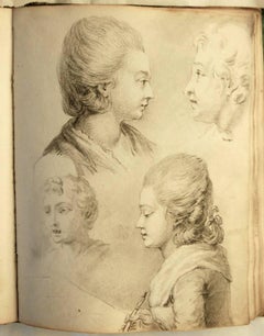Antique Anonymous sketchbook of the mid-eighteenth century