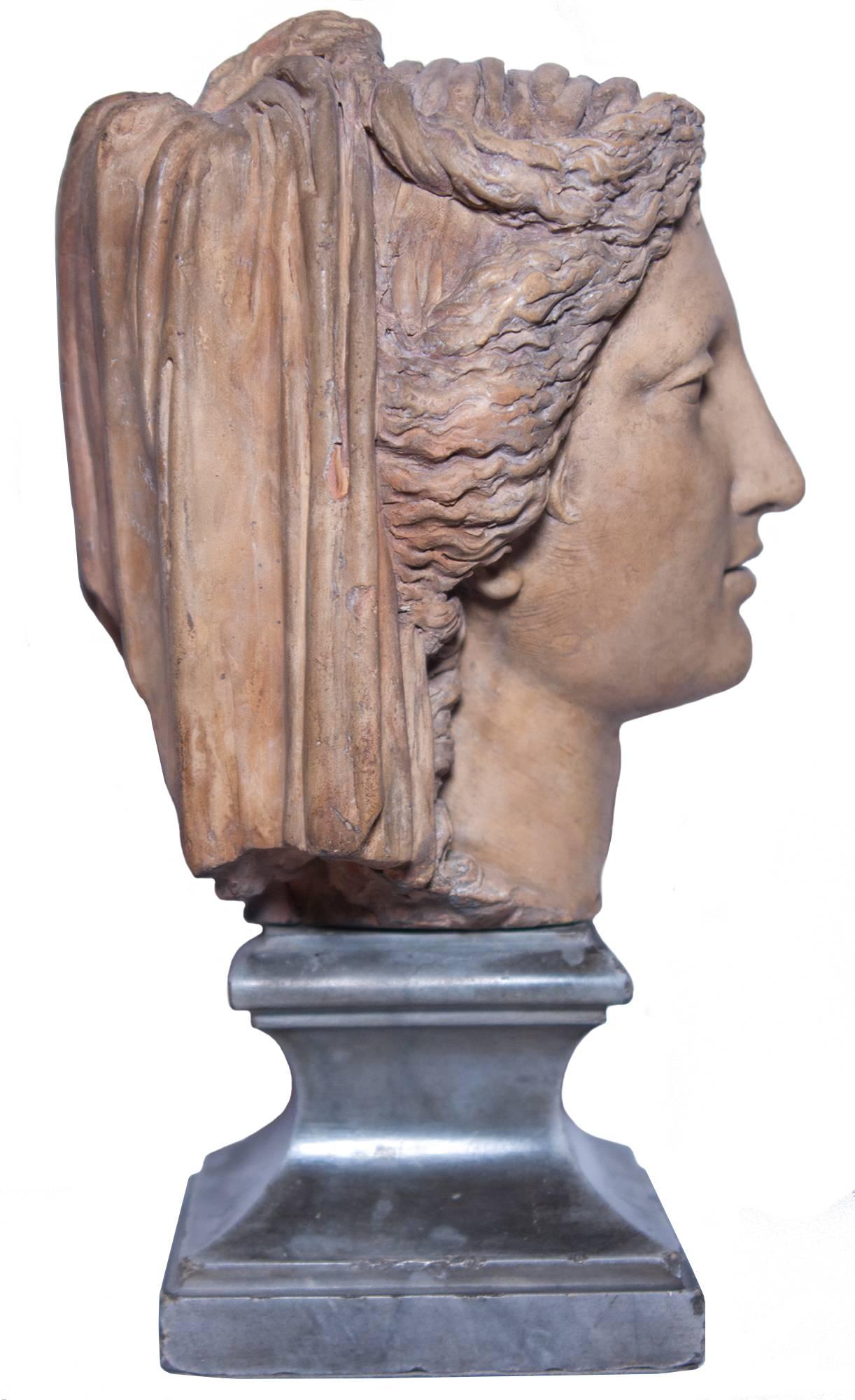 Head of a woman all'antica by Ludovico Benzoni, circa 1795 3
