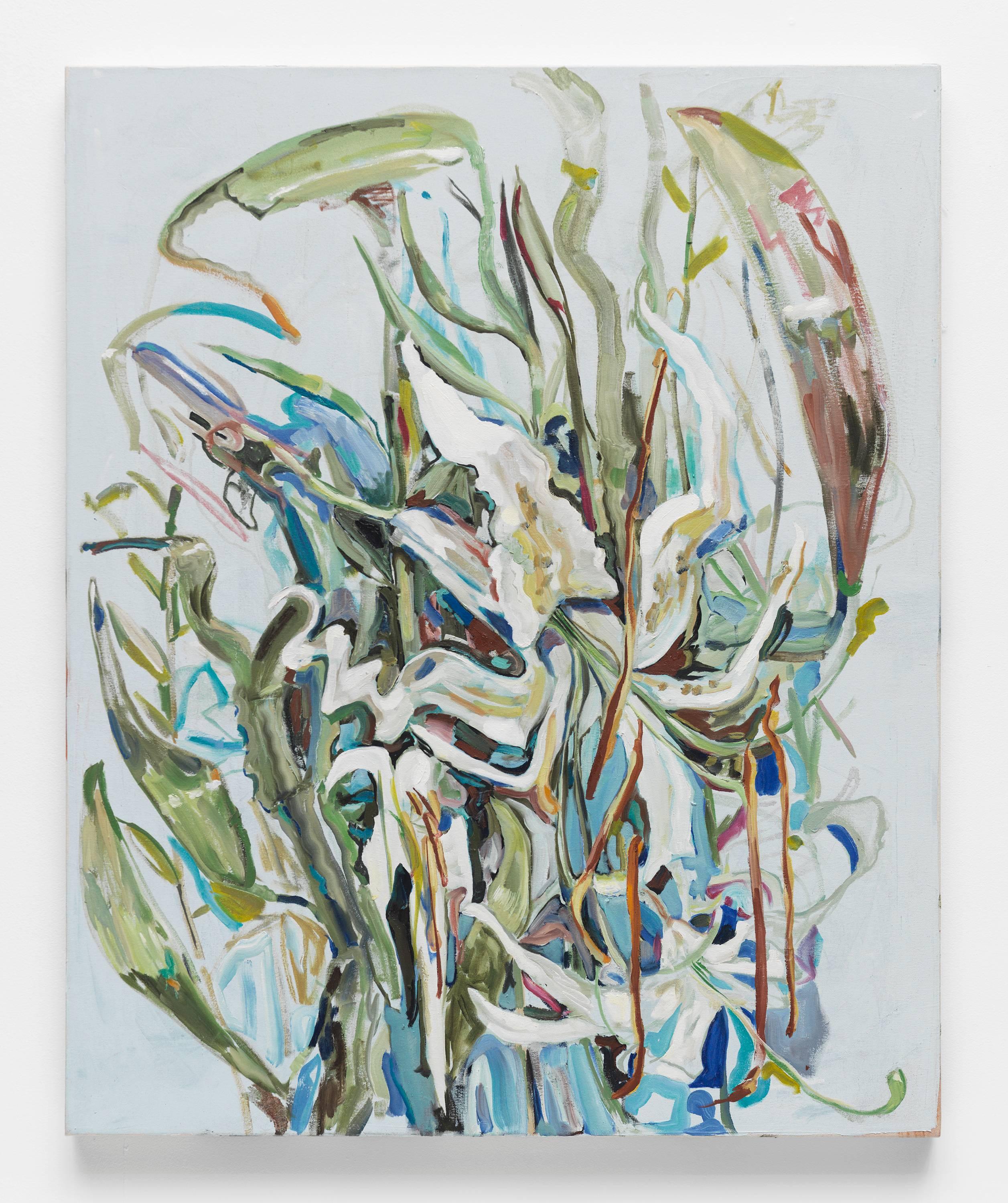 Rachel Rossin Still-Life Painting - Lilies