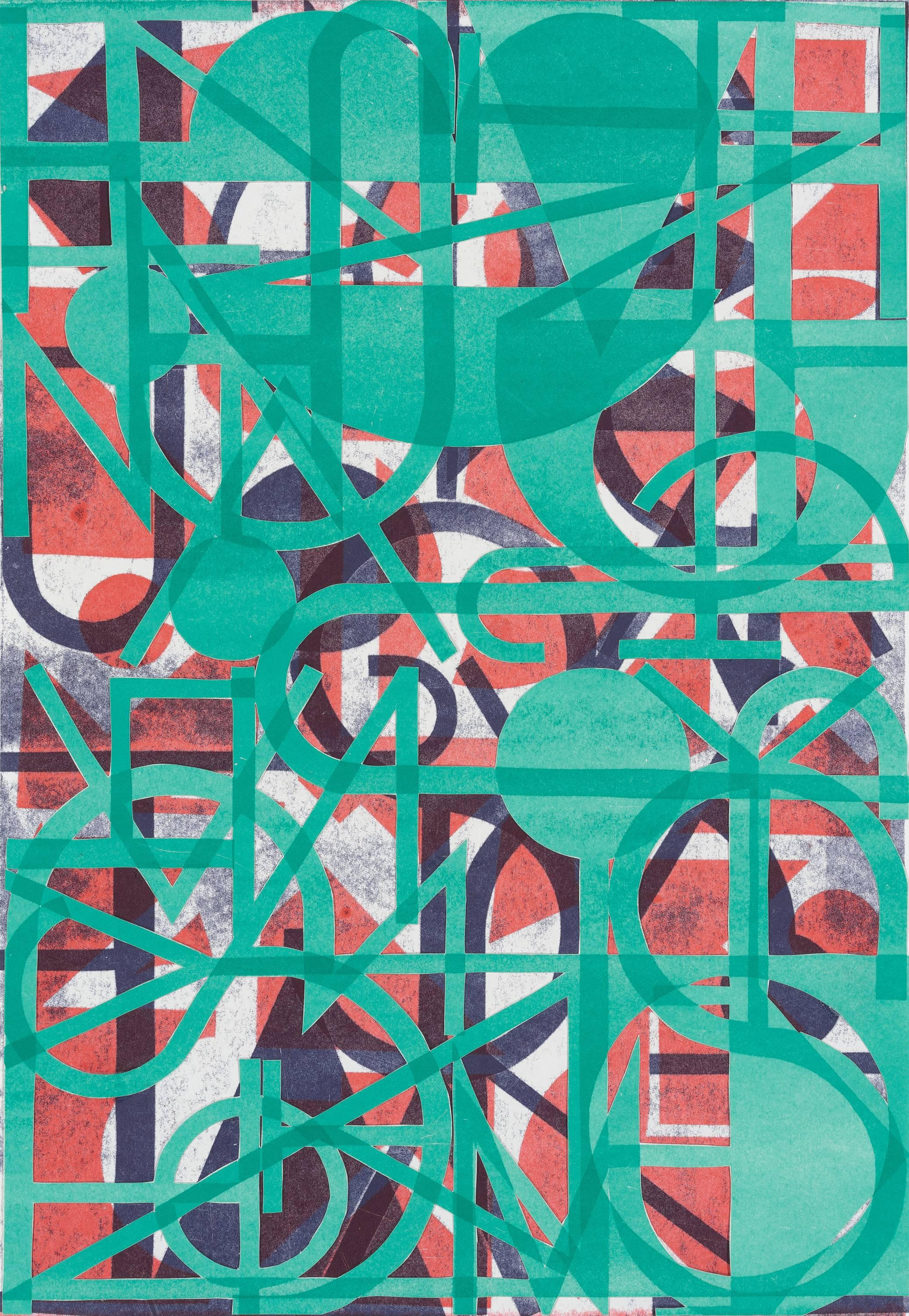 Elijah Burgher Abstract Drawing - BotD (emerald tablet)