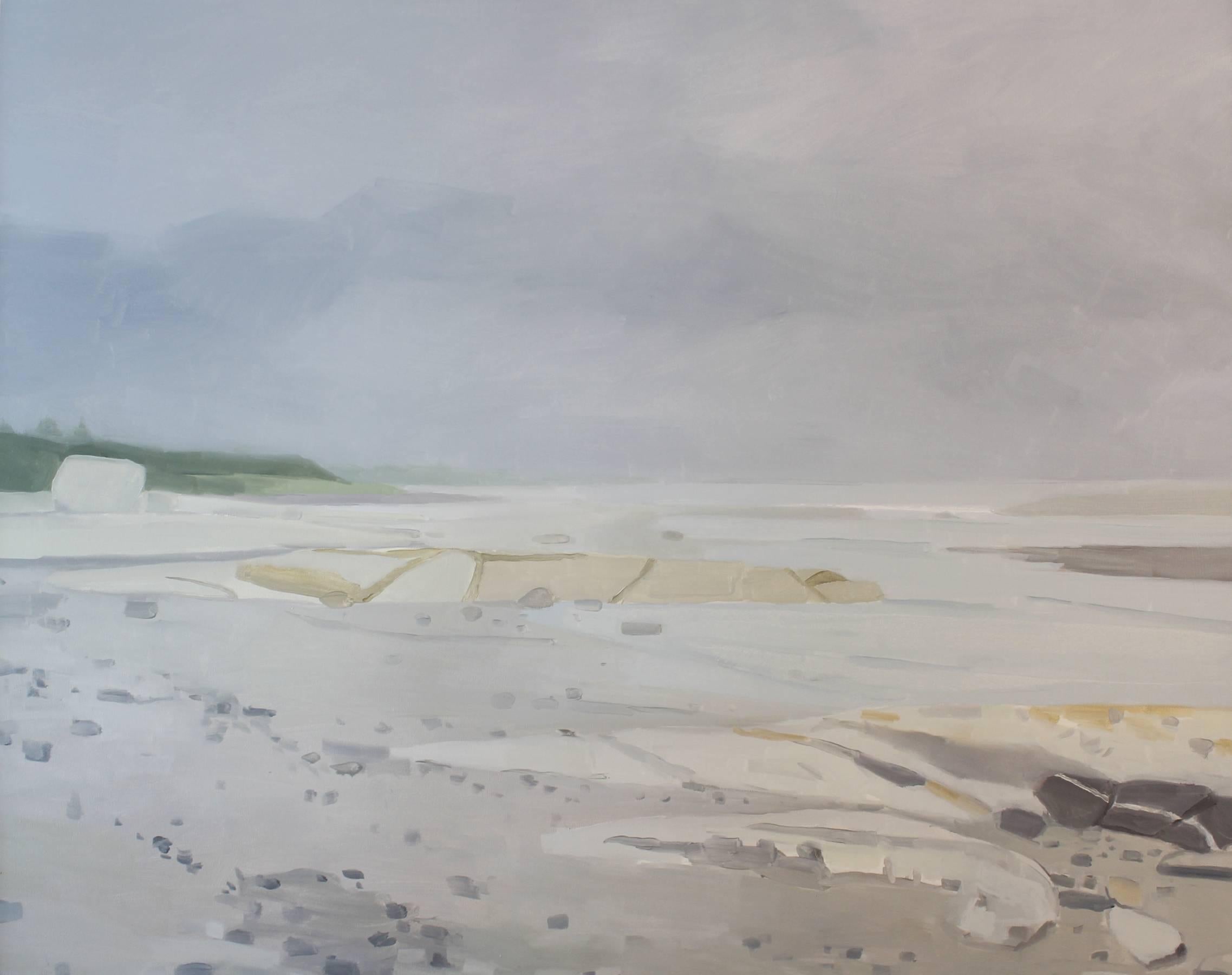 Sara MacCulloch Landscape Painting - Kejimkujik Beach, landscape oil painting on canvas