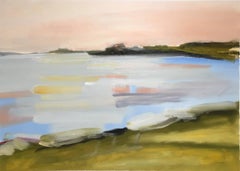 #2, Landscape oil painting of the Bay of Fundy on paper