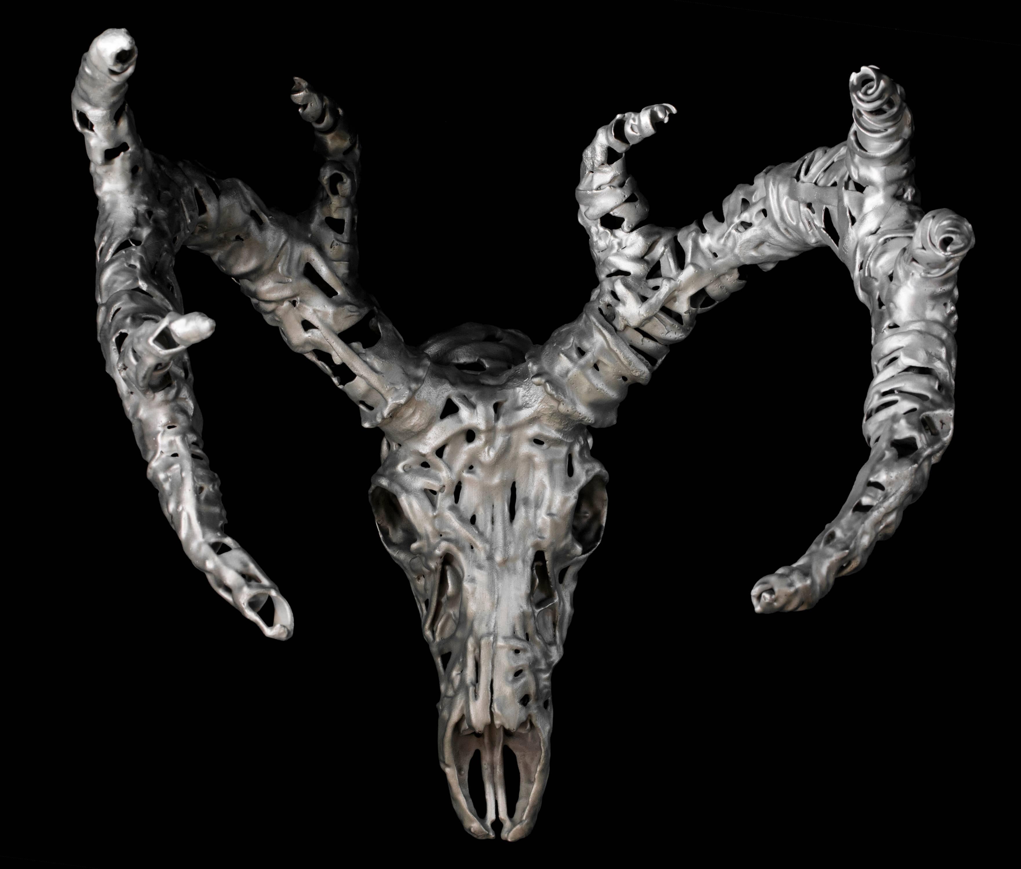 welded deer skull