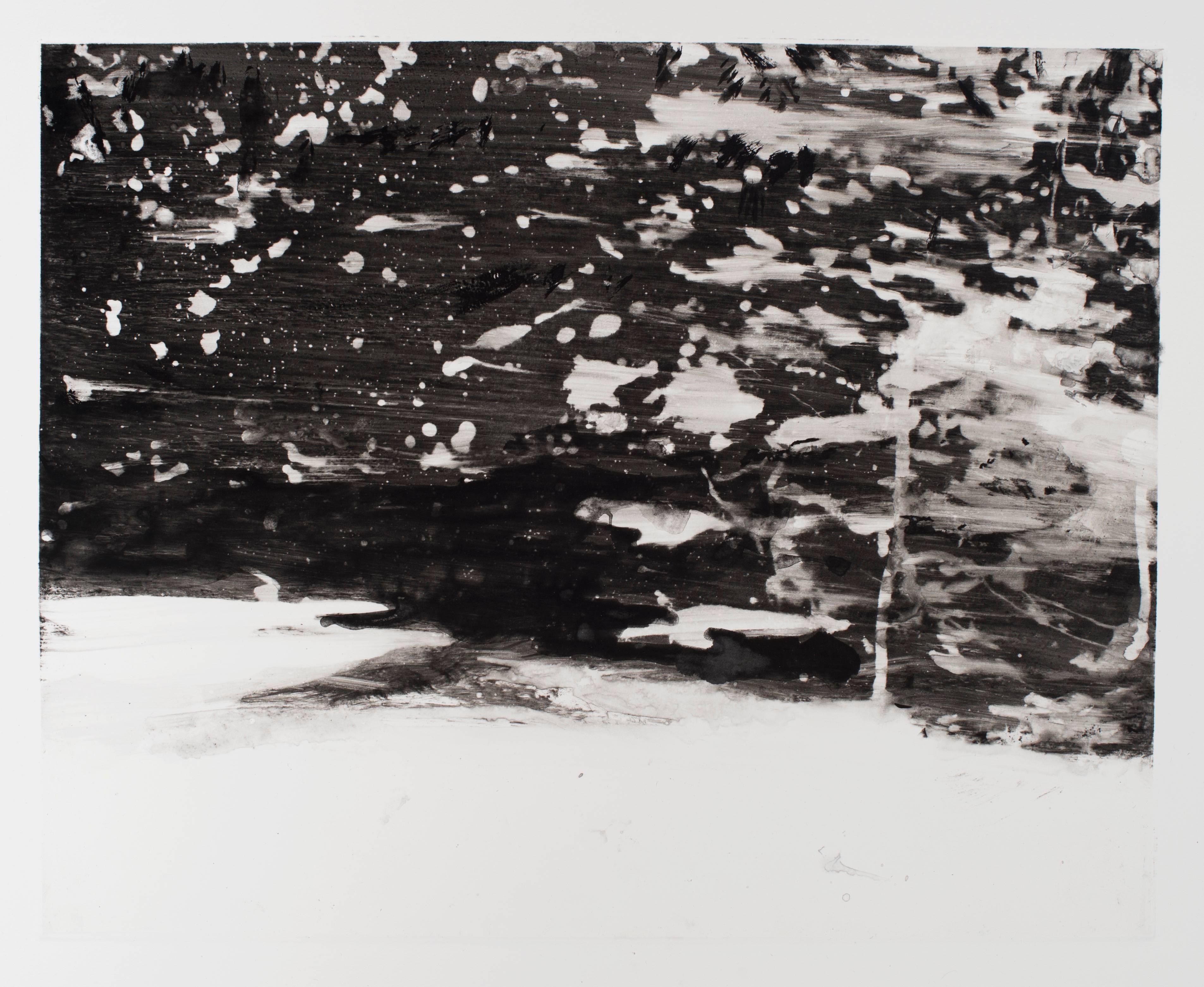 Don Russell Landscape Print - Untitled III, landscape Monotype on paper