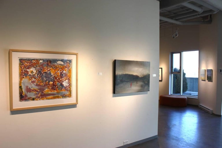 Harold Klunder Halifax Harbour 1952, abstract watercolour painting For Sale at 1stdibs