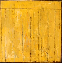 Wall Street Yellow Ochre, abstract oil painting on canvas