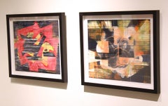 Wolfer, abstract oil painting on mylar