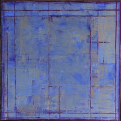 Vista Azul, abstract oil painting on canvas