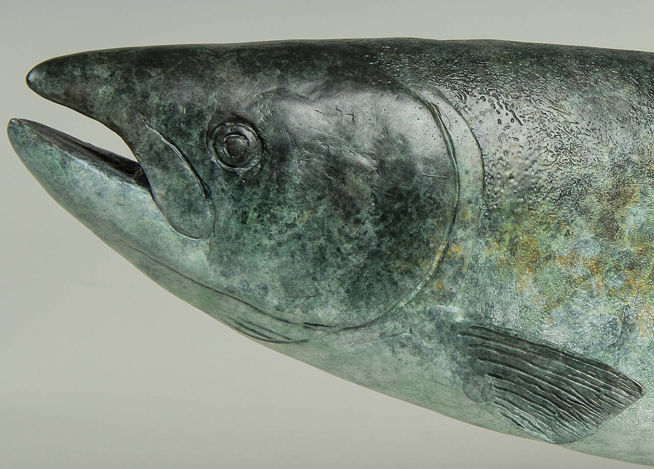 Salmon by Richard Smith - Sculpture by Richard Smith b.1955