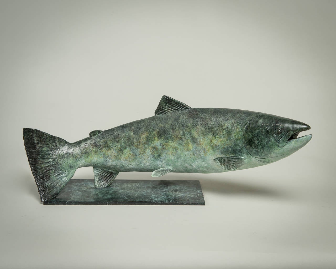 Richard Smith b.1955 Figurative Sculpture - Salmon by Richard Smith
