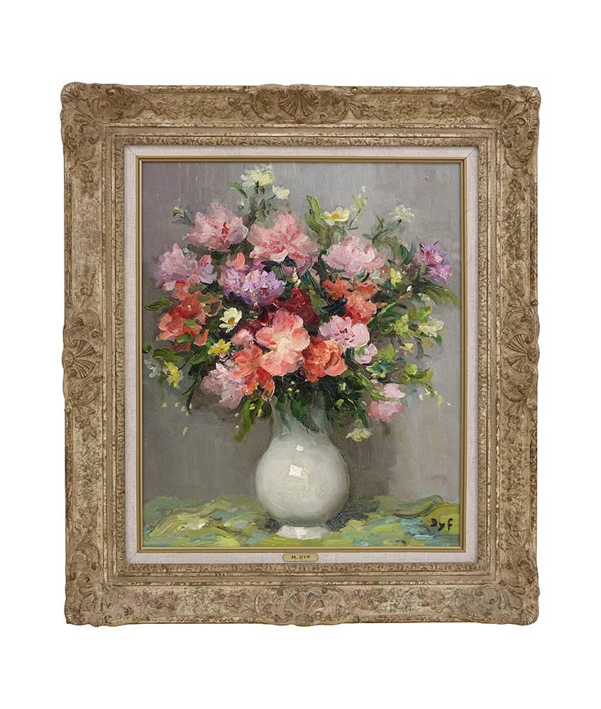 Godetias - Painting by Marcel Dyf