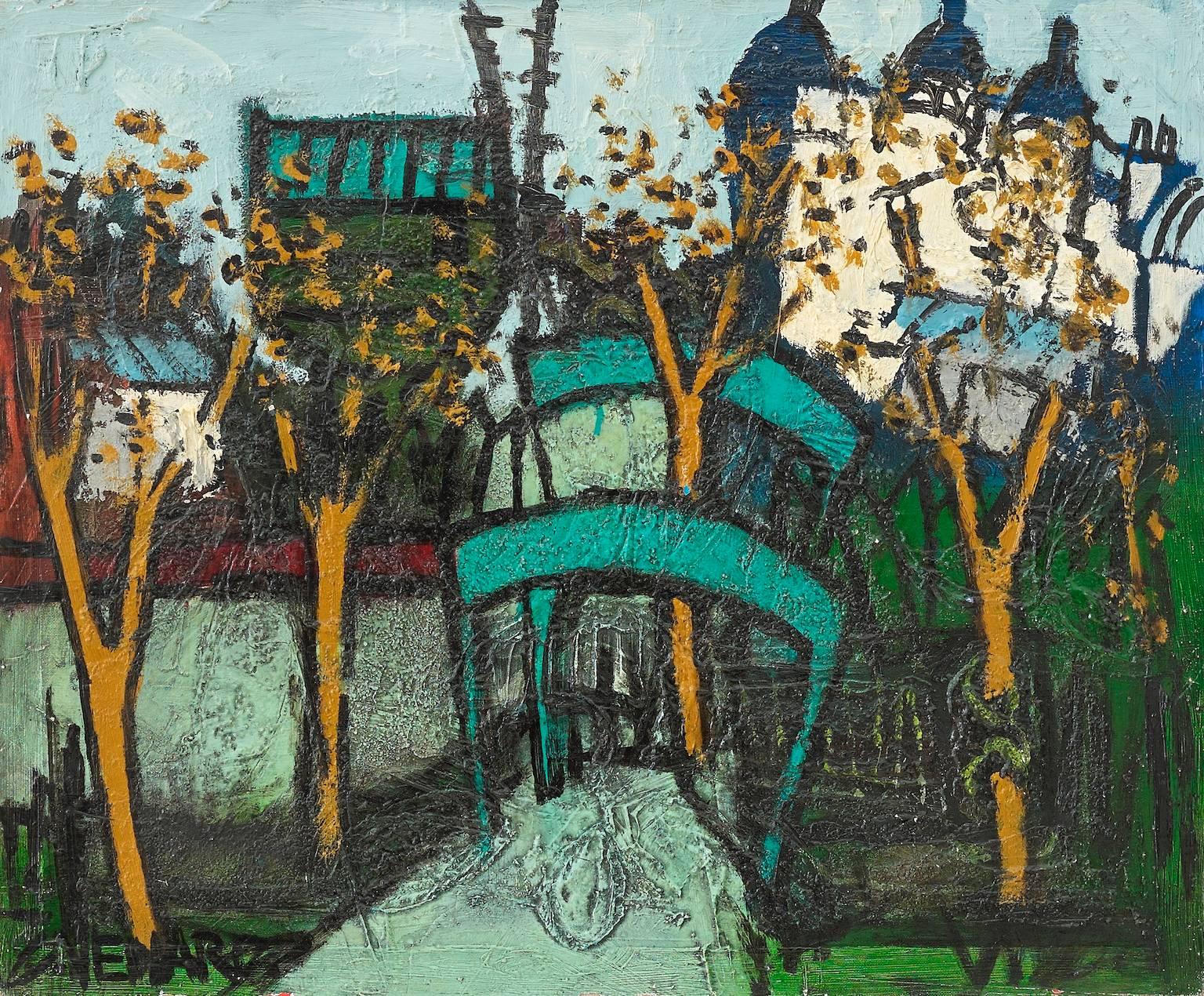 Claude Vénard Abstract Painting - Moulin de Arbres