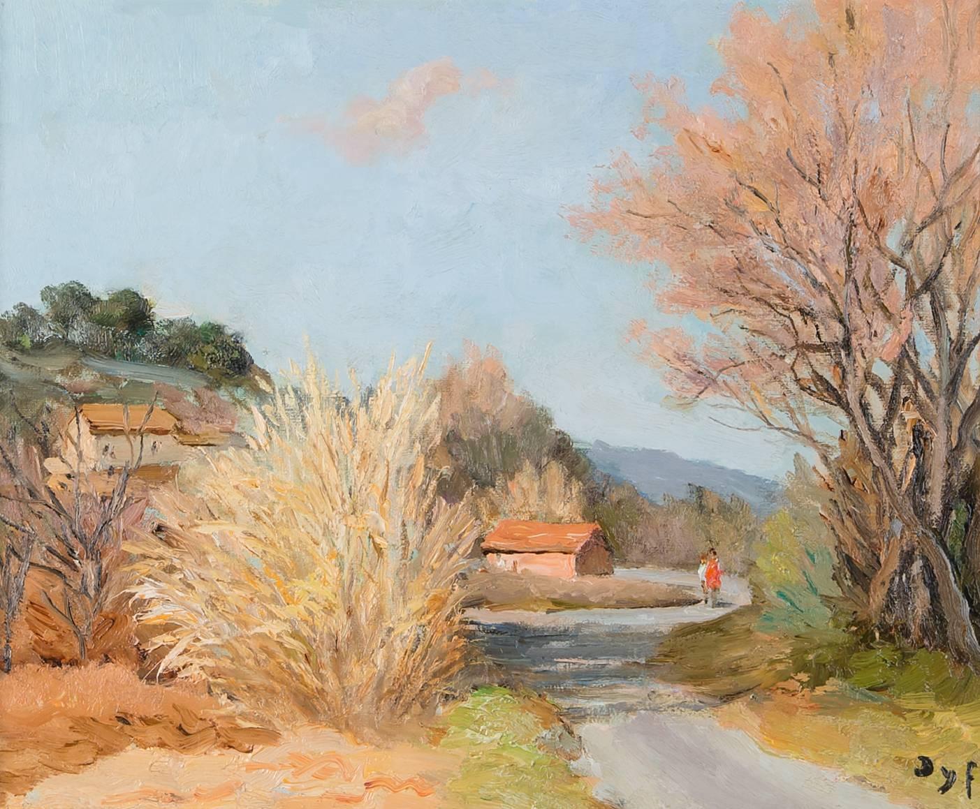 Marcel Dyf Landscape Painting - Afternoon Provence