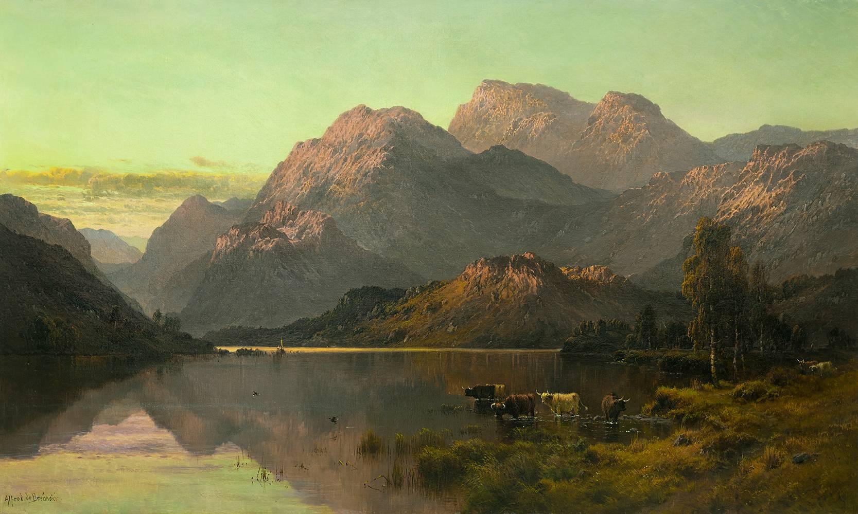 Alfred de Breanski Sr. Landscape Painting - Loch Ness