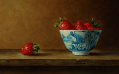 Strawberries in a Chinese Bowl