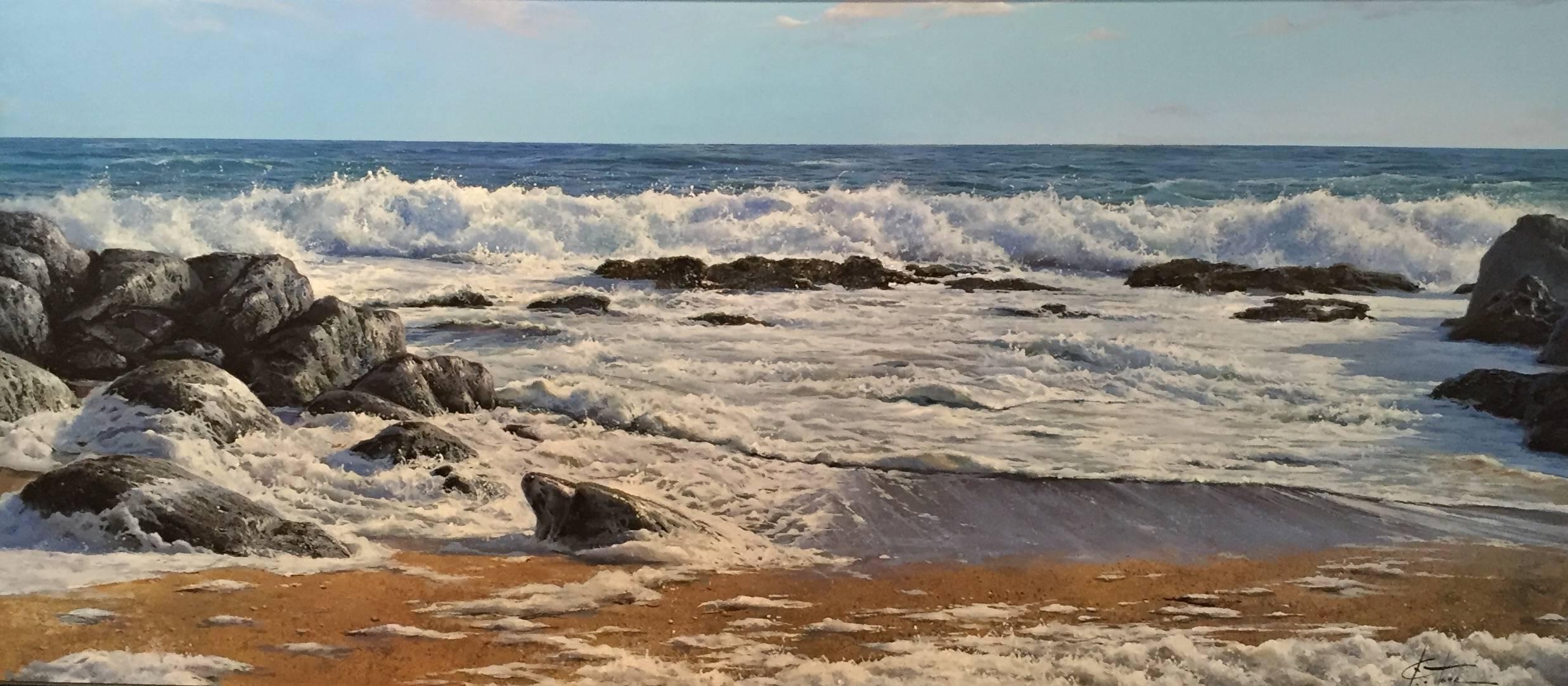 Marc Esteve Landscape Painting - Breaking Waves